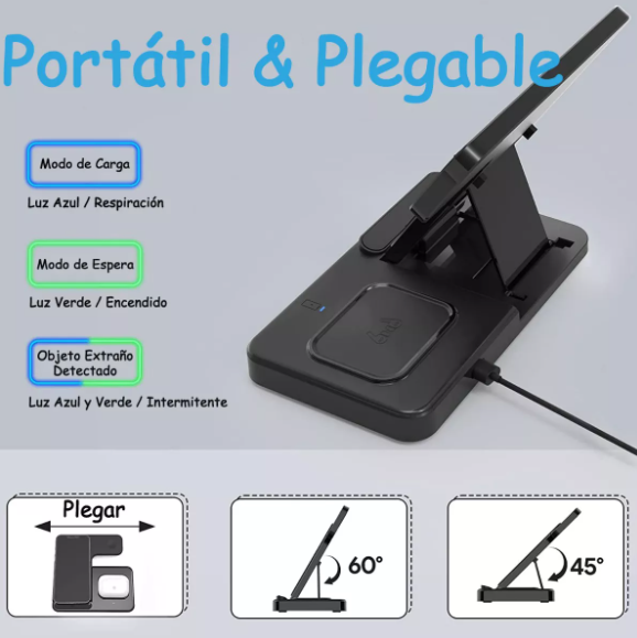 3/1 CARGADOR INALAMBRICO IPHONE/IWATCH/AIRPOD