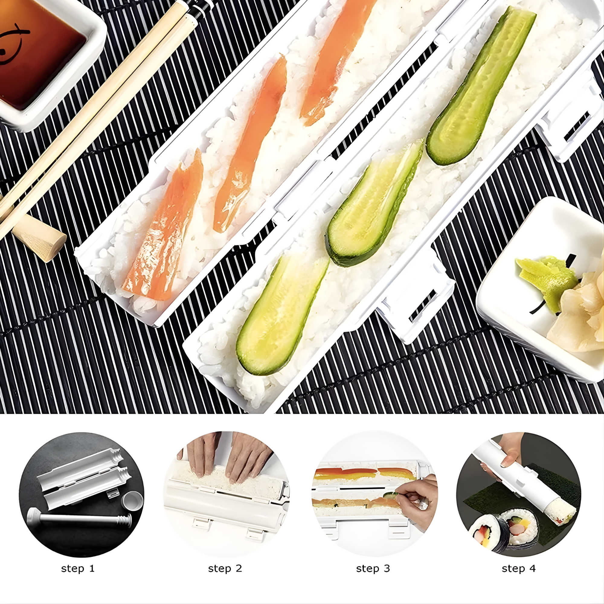 MAQUINA ROLLER BAZOOKA PARA HACER SUSHI