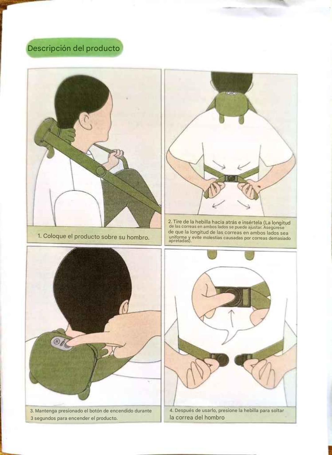 MASAJEADOR TERMICO SHIATSU RECARGABLE