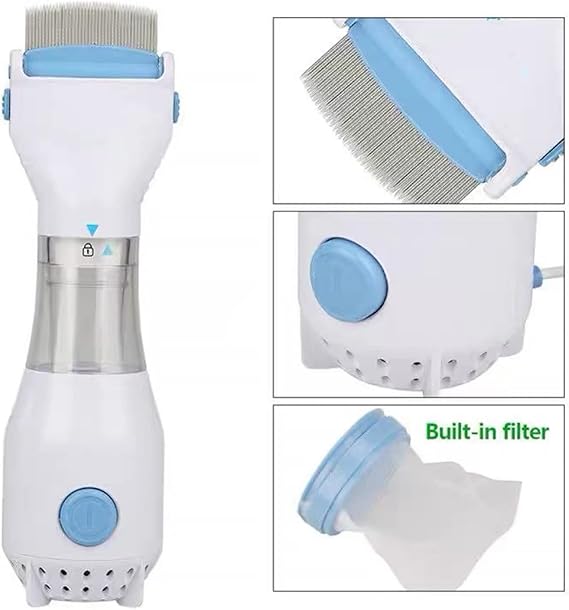 PEINE ELECTRICO ASPIRADORA PARA ELIMINAR PIOJOS Y LIENDRES