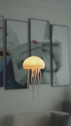 LAMPARA DE MEDUSA CON MOVIMIENTO Y BASE
